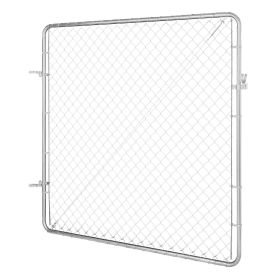 Chain Link Fence Gate Fit 3x4 ft Garden Fence Gate Adjustable Post Not Included